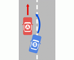 追越禁止場所でない事故