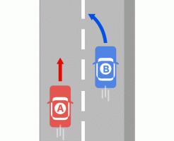 高速道路での進路変更2