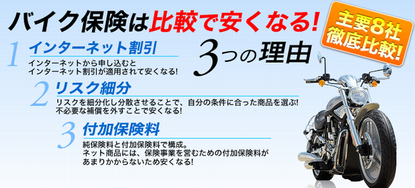 バイク保険の一括見積